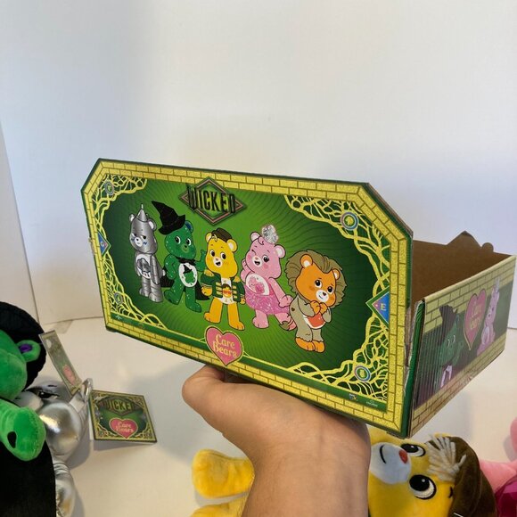 Care Bears X Wicked Fun Size Plush Set No Lion W Display Glinda Elphaba Tin Man - Picture 15 of 16
